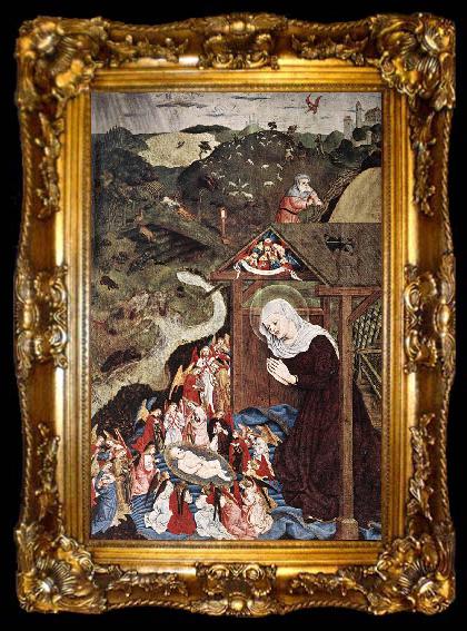 framed  MASTER of the Polling Panels Adoration of the Child, ta009-2